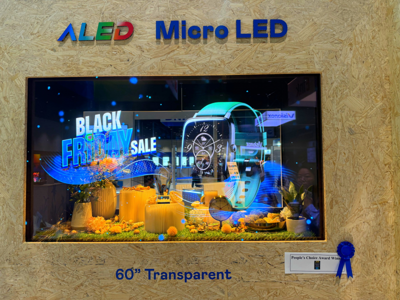 DUOBAO�����پW60����͸����Micro LED�@ʾ���@&rdquo;���Micro LED���g���ê�&rdquo;����Micro LED���͸����֮�OӋ���ԘO�°l�]���ԿɔUչ�ԟo�pƴ�Ӽ��g�������߂�600 nitsȫ��������������60%��͸�ʼ����^NTSC 110%�ă����Vɫ����F�����������`����ڸ��N����